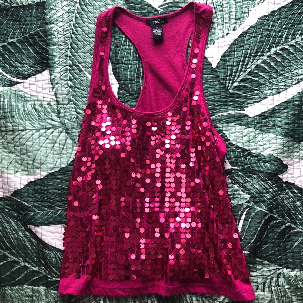 sequin tank top
